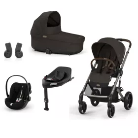   Cybex Gold Balios S Lux 4in1 bundle szett #Chocolate Brown - Cloud G Plus Moon Black hordozóval Base G3 bázistalppal