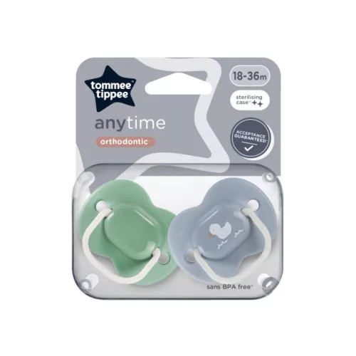 Tommee Tippee Anytime játszócumi 18-36hó 2db türkiz-szürke kacsa #43348699-334862 2025