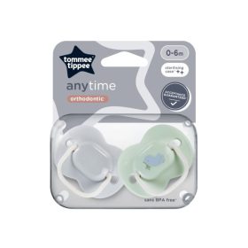   Tommee Tippee Anytime játszócumi 0-6hó 2db szürkéskék-menta #43335499-333544 2025