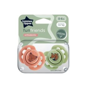   Tommee Tippee Fun játszócumi 0-6hó 2db Friends tégla-zöld #43335799-333575 2025