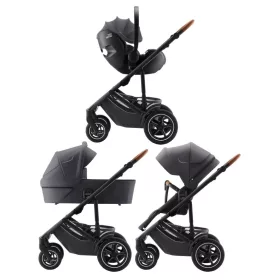   Britax Römer Smile 5Z Core Set 3in1 (Smile 5Z babakocsi + mózeskosár + Baby-Safe Core) Midnight Grey