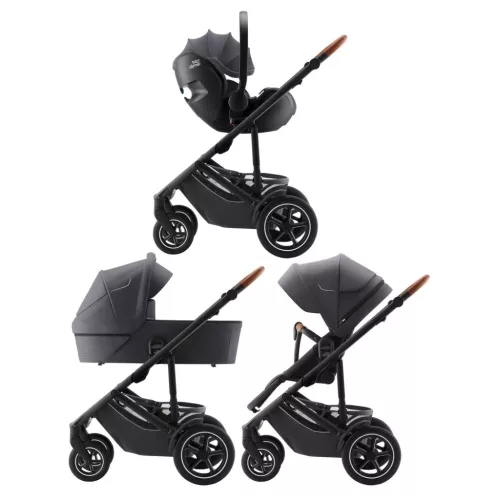 Britax Römer Smile 5Z Core Set 3in1 (Smile 5Z babakocsi + mózeskosár + Baby-Safe Core) Midnight Grey