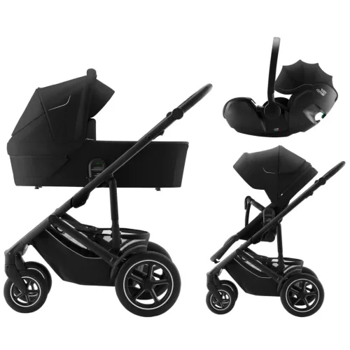 Britax Römer Smile 5Z Core Set 3in1 (Smile 5Z babakocsi + mózeskosár + Baby-Safe Core) Space Black