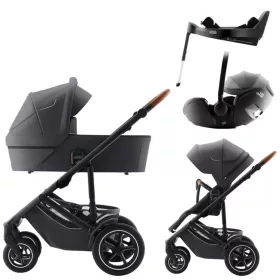   Britax Römer Smile 5Z Core Set 4in1 (Smile 5Z babakocsi + mózeskosár + Baby-Safe Core + Baby-Safe Core bázis) Midnight Grey
