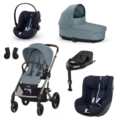 Cybex Gold Balios S Lux 5in1 szett Stormy Blue - hordozó és autósülés Ocean Blue