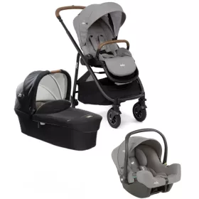   Joie Versatrax babakocsi szett i-Snug 2 hordozó Pebble + Signature Ramble mózeskosár Eclipse #560564