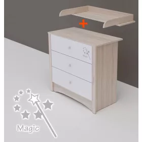 Todi Magic 3 fiókos komód + Pelenkázó toldalék