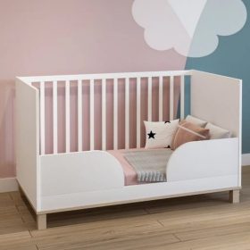   Todi Misty Fehér 70x140 átalakítható babágy leesésgátlóval + Falipolc