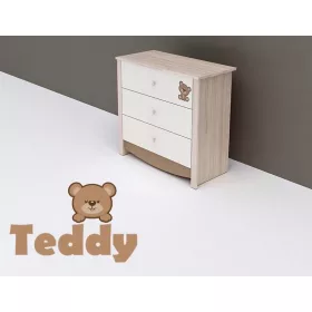 Todi Teddy 3 fiókos komód + Pelenkázó toldalék