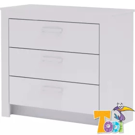 Todi White Bunny 3 fiókos komód + Pelenkázó toldalék