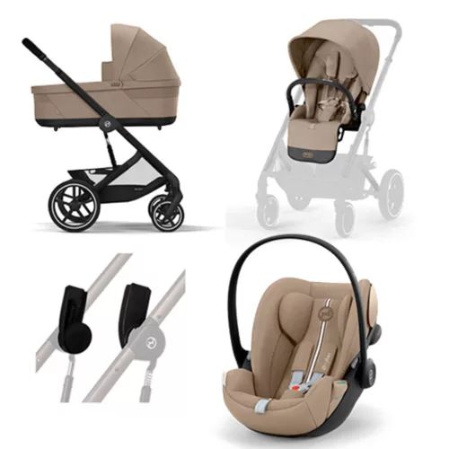 Cybex Gold Balios 3in1 Babakocsi Almond Beige beige 2025 One Box KIÁLLÍTOTT