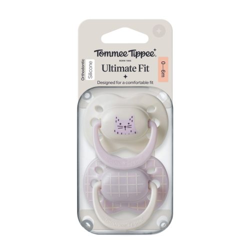 Tommee Tippee Ultimate Fit nyugtató cumi sterilizáló tokkal 0-6 hó 2 db #433650 #lila