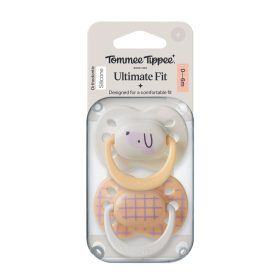   Tommee Tippee Ultimate Fit nyugtató cumi sterilizáló tokkal 0-6 hó 2 db #433650 #narancs