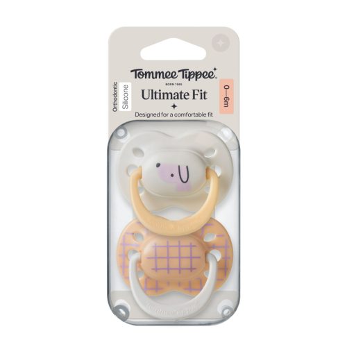 Tommee Tippee Ultimate Fit nyugtató cumi sterilizáló tokkal 0-6 hó 2 db #433650 #narancs