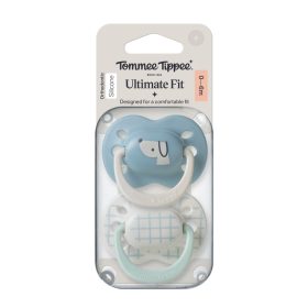   Tommee Tippee Ultimate Fit nyugtató cumi sterilizáló tokkal 0-6 hó 2 db #433649 #kutya
