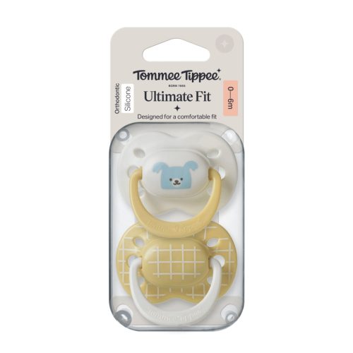 Tommee Tippee Ultimate Fit nyugtató cumi sterilizáló tokkal 0-6 hó 2 db #433649 #maci
