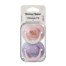   Tommee Tippee Ultimate Fit nyugtató cumi sterilizáló tokkal 6-18 hó 2 db #433652 #cica