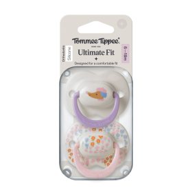   Tommee Tippee Ultimate Fit nyugtató cumi sterilizáló tokkal 6-18 hó 2 db #433652 #barna kutya