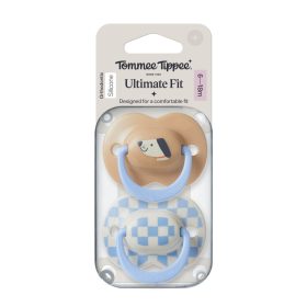   Tommee Tippee Ultimate Fit nyugtató cumi sterilizáló tokkal 6-18 hó 2 db #433651 #kutya