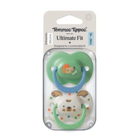   Tommee Tippee Ultimate Fit nyugtató cumi sterilizáló tokkal 18-36 hó 2 db #433657 #zöld
