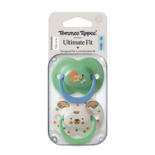 Tommee Tippee Ultimate Fit nyugtató cumi sterilizáló tokkal 18-36 hó 2 db #433657 #zöld