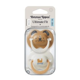   Tommee Tippee Ultimate Fit nyugtató cumi sterilizáló tokkal 18-36 hó 2 db #433657 #barna