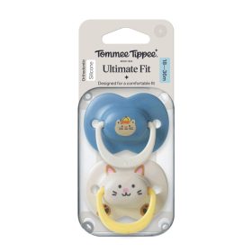   Tommee Tippee Ultimate Fit nyugtató cumi sterilizáló tokkal 18-36 hó 2 db #433657 #kék