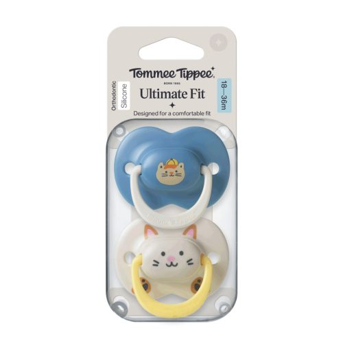 Tommee Tippee Ultimate Fit nyugtató cumi sterilizáló tokkal 18-36 hó 2 db #433657 #kék