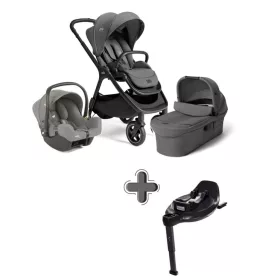   Joie Signature Finiti 2in1 babakocsi Ebony + i-Snug 2 hordozó Pebble +  i-Base Encore bázistalp #560574