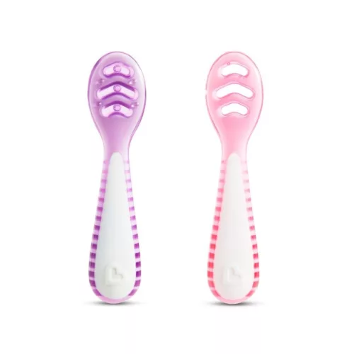 Munchkin Gentle Dip evőkészlet lila-rózsaszín #902953