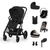 Cybex Gold Balios S Lux Travel System - Ease Plus All-Weather - Amya #Moon Black-black #70000658