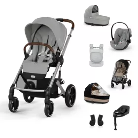   Cybex Gold Balios S Lux Travel System - Ease Plus All-Weather - Amya #Stone Grey - mid grey #70000659