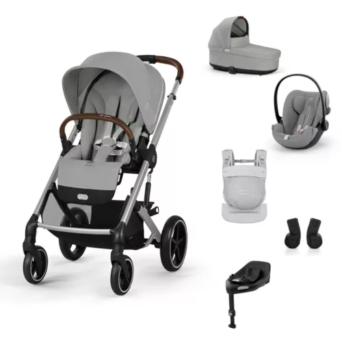 Cybex Gold Balios S Lux Travel System - Ease Plus - Amya #Stone Grey - mid grey #70000655