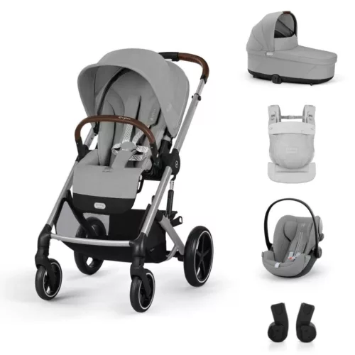 Cybex Gold Balios S Lux Travel System - Essential - Amya #Stone Grey - mid grey #70000651