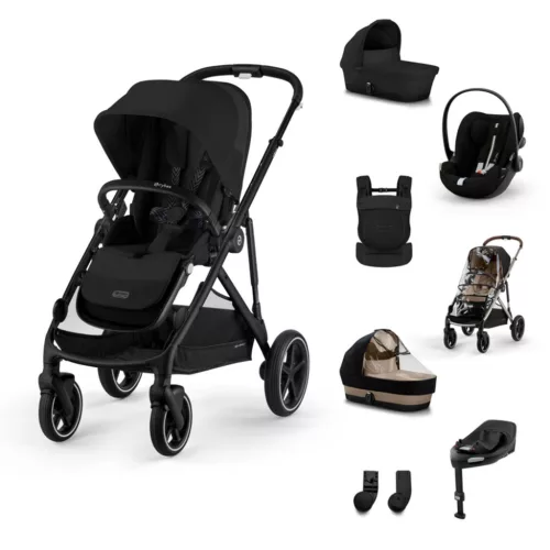 Cybex Gold Gazelle S LUX Travel System - Ease Plus All-Weather - Amya #Moon Black-black #70000703