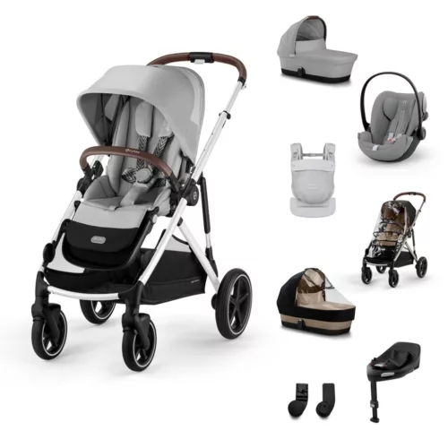 Cybex Gold Gazelle S LUX Travel System - Ease Plus All-Weather - Amya #Stone Grey - mid grey #70000704