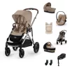 Cybex Gold Gazelle S LUX Travel System - Ease Plus All-Weather - Amya #Almond Beige - beige #70000705