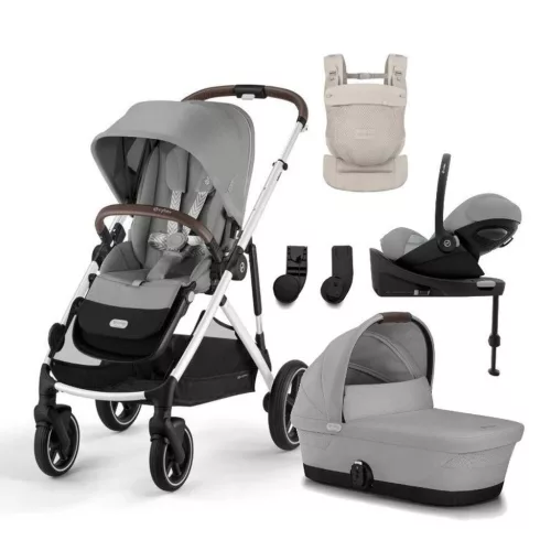 Cybex Gold Gazelle S LUX Travel System - Ease Plus - Amya #Stone Grey - mid grey #70000700
