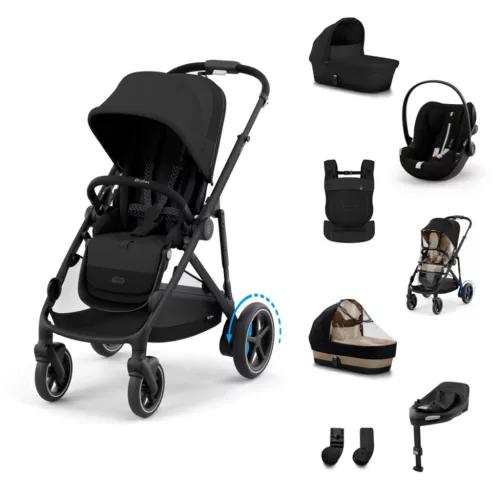 Cybex Gold eGazelle S LUX Travel System - Ease Plus All-Weather - Amya #Moon Black-black #70000727