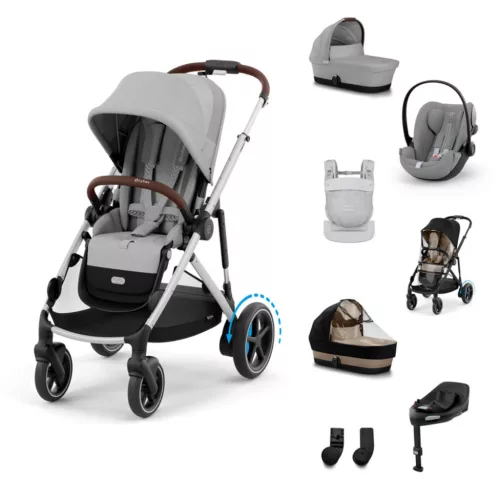 Cybex Gold eGazelle S LUX Travel System - Ease Plus All-Weather - Amya #Stone Grey - mid grey #70000728