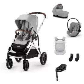   Cybex Gold eGazelle S LUX Travel System - Ease Plus - Amya #Stone Grey - mid grey #70000724