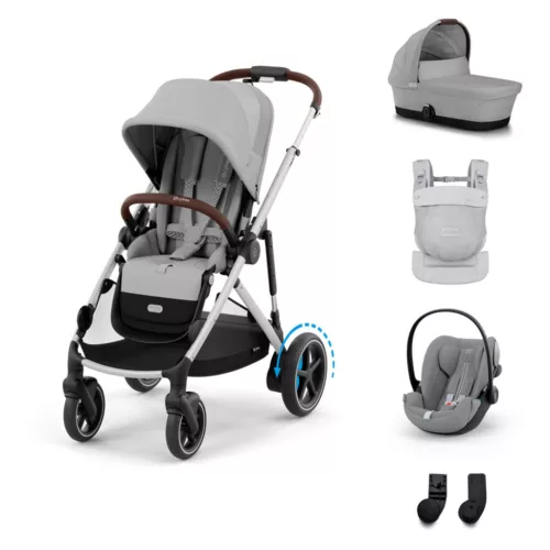 Cybex Gold eGazelle S LUX Travel System - Essential - Amya #Stone Grey - mid grey #70000720