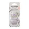 Tommee Tippee Newborn újszülött szilikon cumi sterilizáló tokkal 0-2 hó 2 db #433650 lány lila