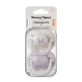   Tommee Tippee Newborn újszülött szilikon cumi sterilizáló tokkal 0-2 hó 2 db #433650 lány lila