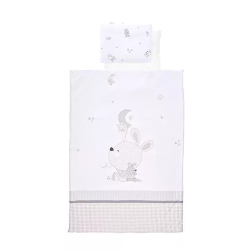 Lorelli 4 részes ágynemű garnitúra #Little Rabbits Grey #62289