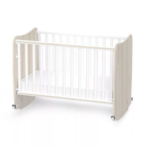 Raktárról - Lorelli Stars ringatható kiságy 60x120 #White- Light oak #62647