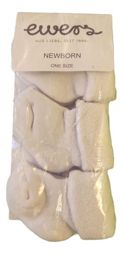 Ewers Zokni #3db #újszülött méret #Weiß #24276