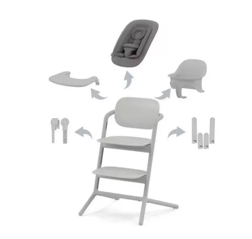 Cybex Gold LEMO 4in1 etetőszék szett #Suede Grey - mid grey #521003215