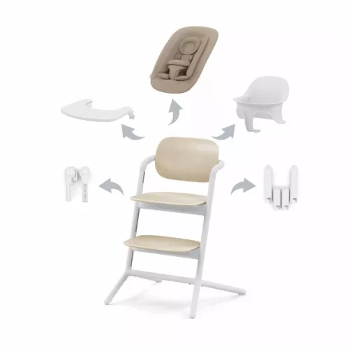 Cybex Gold LEMO 4in1 etetőszék szett #Sand White - white #521003223 2026
