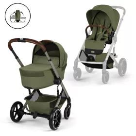   Cybex Gold Balios S Lux babakocsi TPE - összecsukható mózeskosárral #Moss Green - khaki #526001695 2026